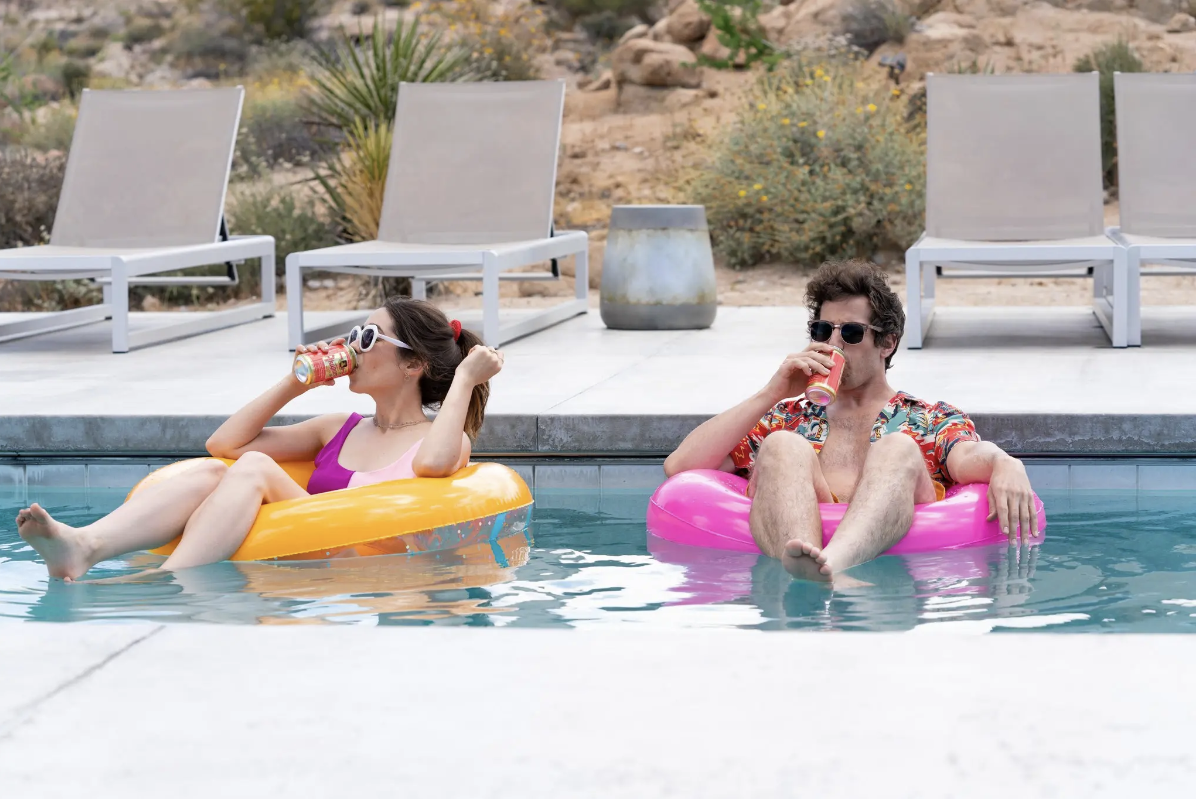 Cristin Milioti and Andy Sandberg in Hulu original "Palm Springs."