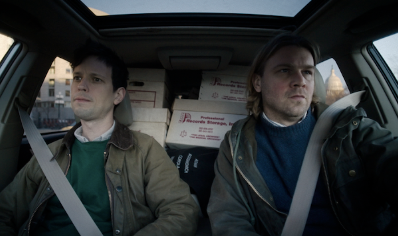 Zachary Treitz and Christian Hansen in "American Conspiracy: The Octopus Murders."