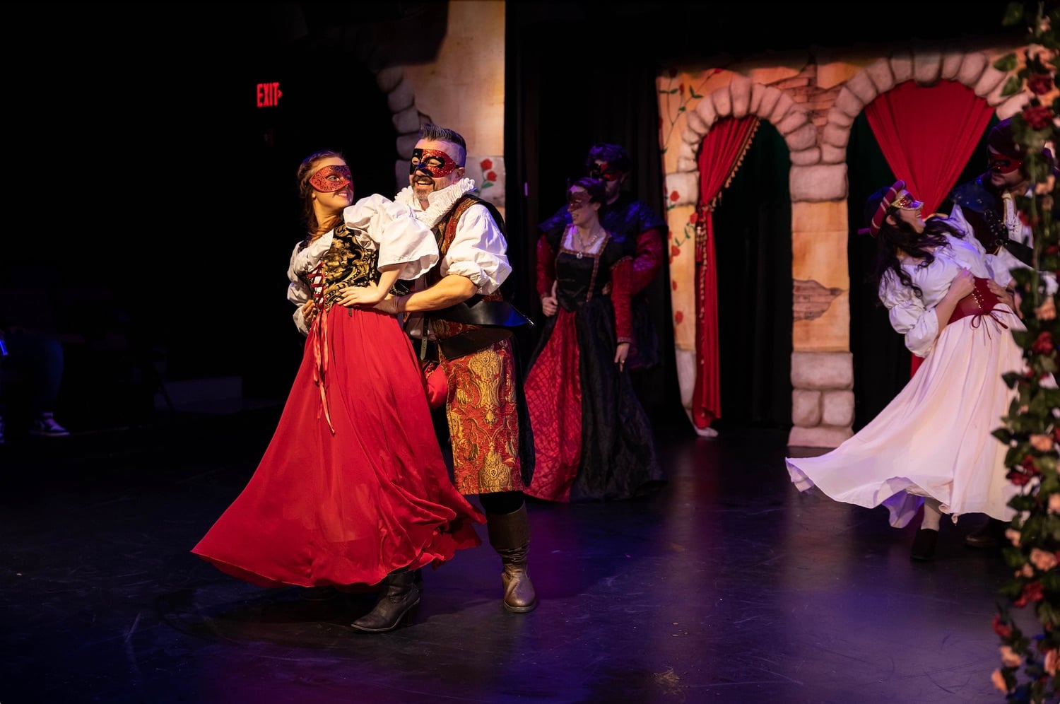 The cast of Shit-Faced Shakespeare's "Much Ado About Nothing" at The Rockwell.