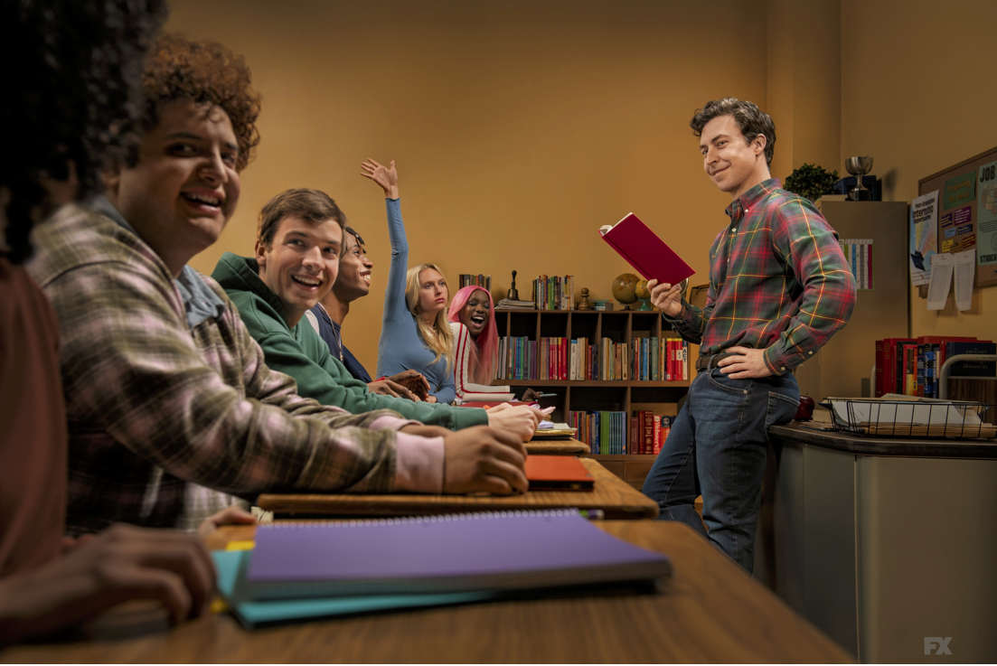 Brian Jordan Alvarez as Evan Marquez in "English Teacher."