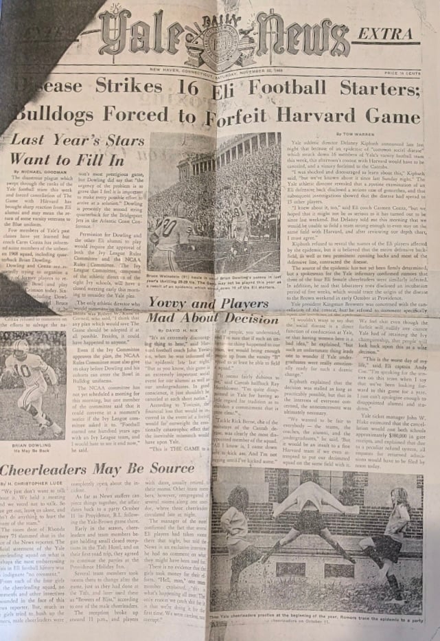 The 1969 parody of the Yale Daily News, orchestrated by Beach and Powers.