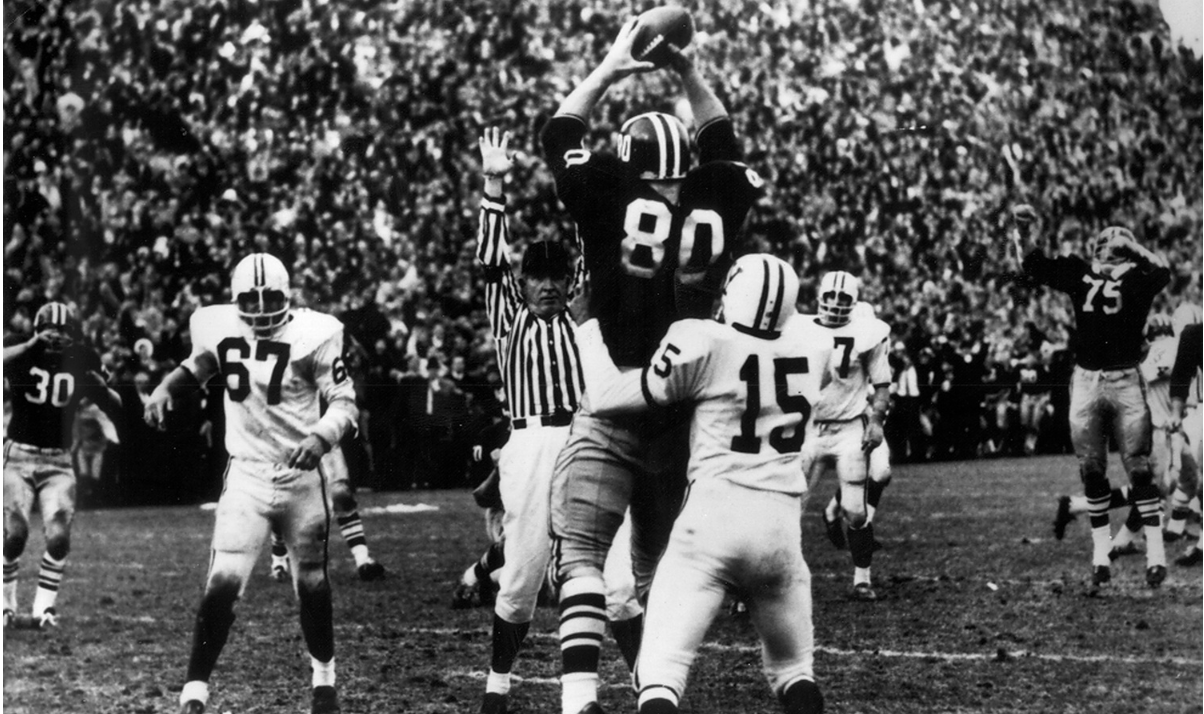 The 1968 Harvard-Yale game was an iconic match-up, resulting in a 29-29 tie.