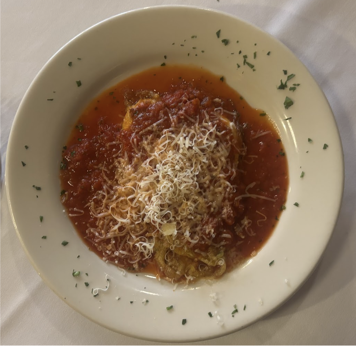 Ristorante Villa-Francesca's Dine Out Boston menu features mozzarella carozza.