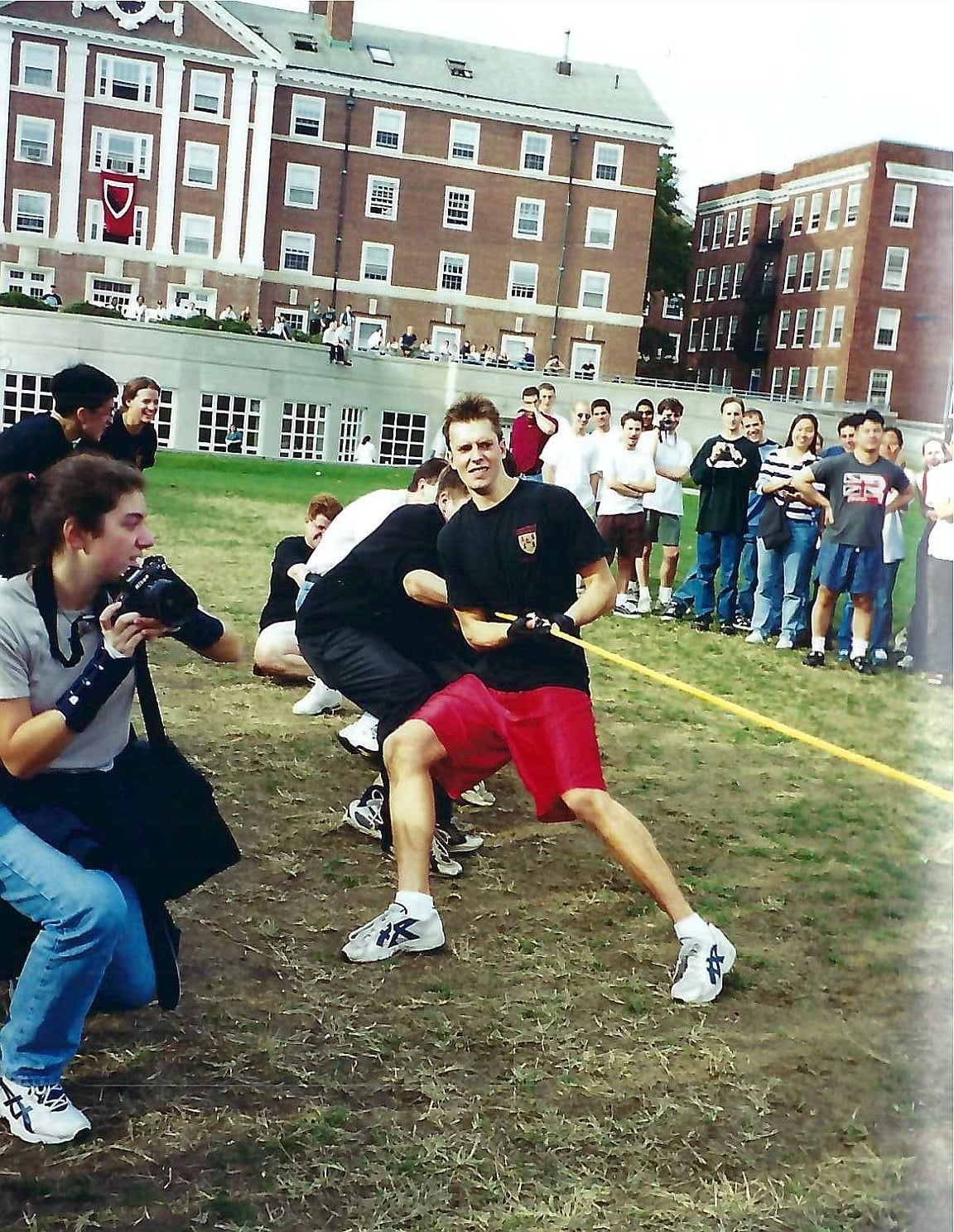 Students in Adams and Pforzheimer House played tug-of-war as part of a three-part contest — which also included football and drag — to determine whether Pfoho students would win access to the Adams dining hall.