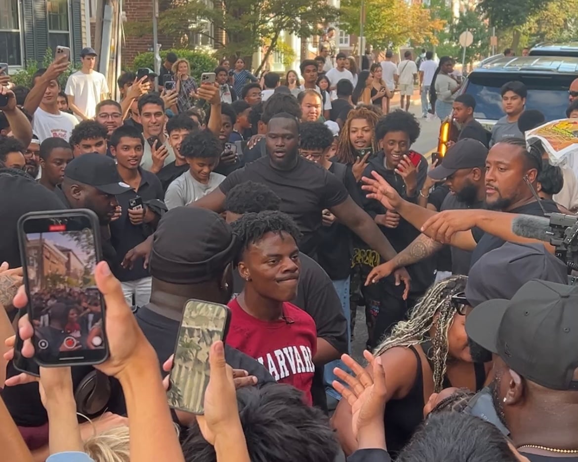 YouTube streamer Darren “IShowSpeed” Watkins Jr. drew a crowd to Harvard Square.
