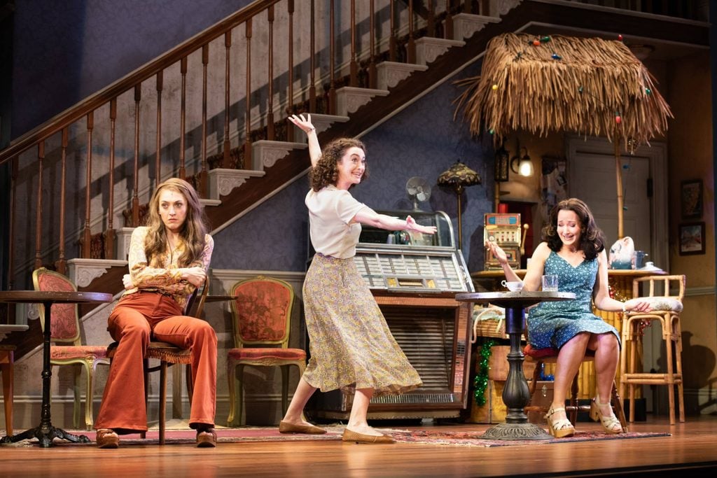 Amanda Kristin Nichols, Karen Killeen, and Aimee Doherty in The Huntington’s production of "The Hills of California."
