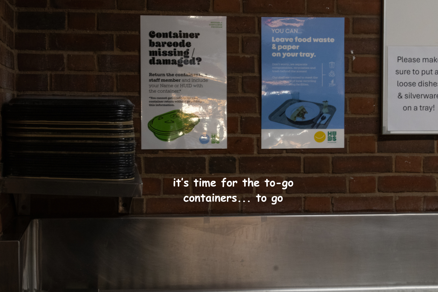 To-go boxes.