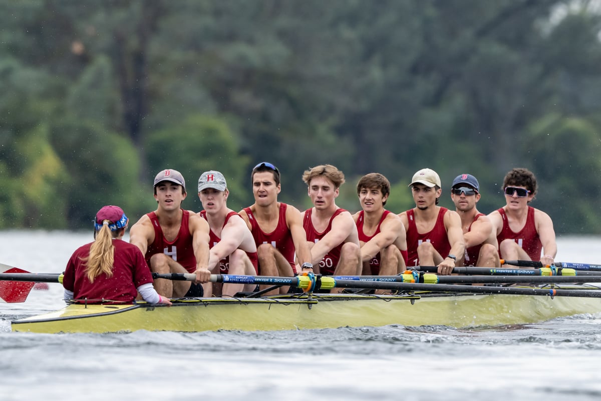 The Harvard Lightweight's V8 boat, stroked by The Oarsman winner, Ben Lundie