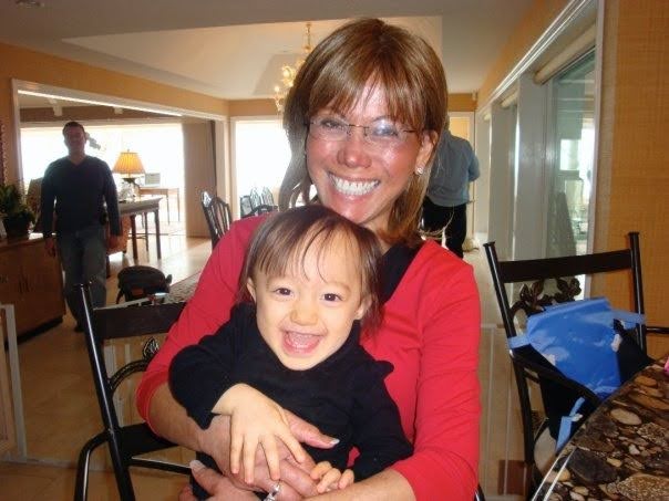 The author and her grandmother at home in Illinois.