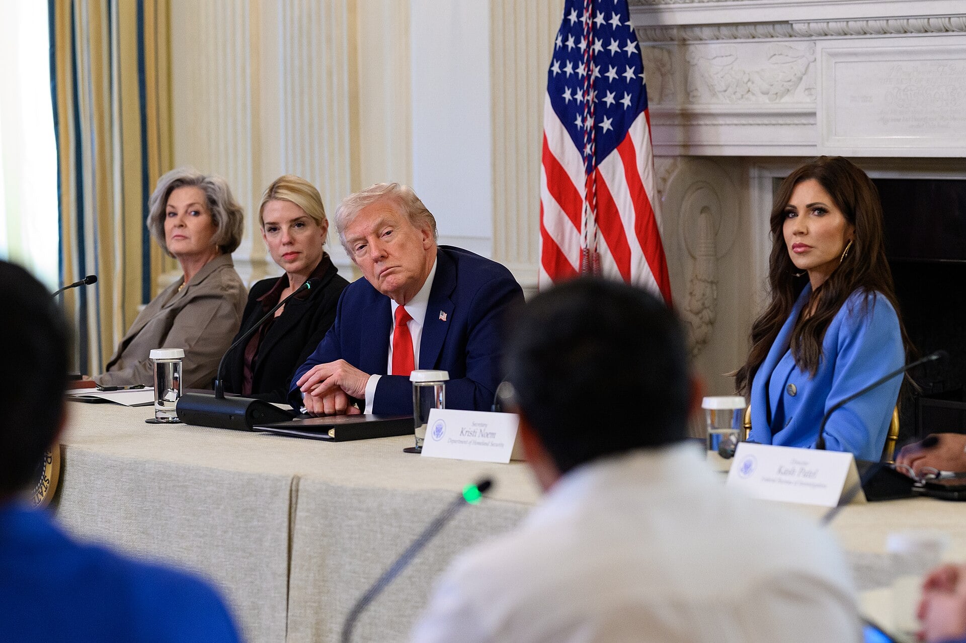 U.S. President Donald Trump at the White House antifa round table.